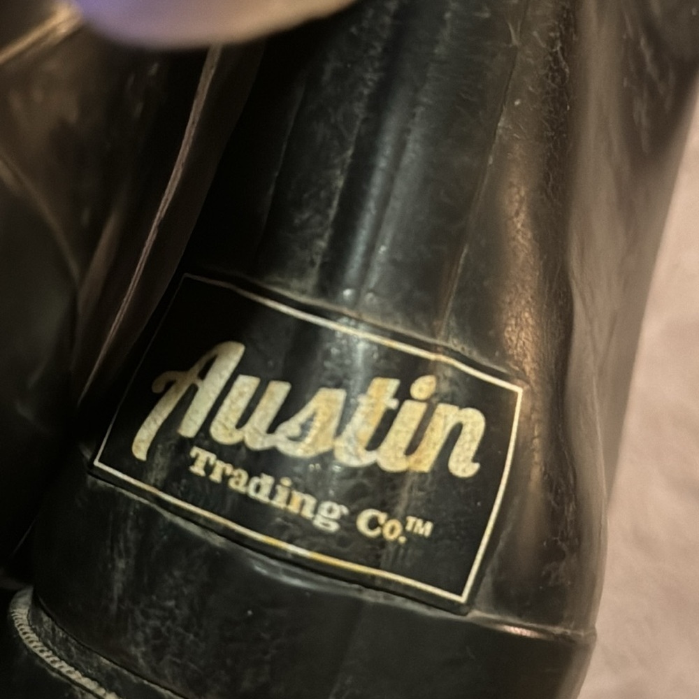 Austin Trading Company black rain boots tall black rubber boots women’s size 7​ - Picture 13 of 13